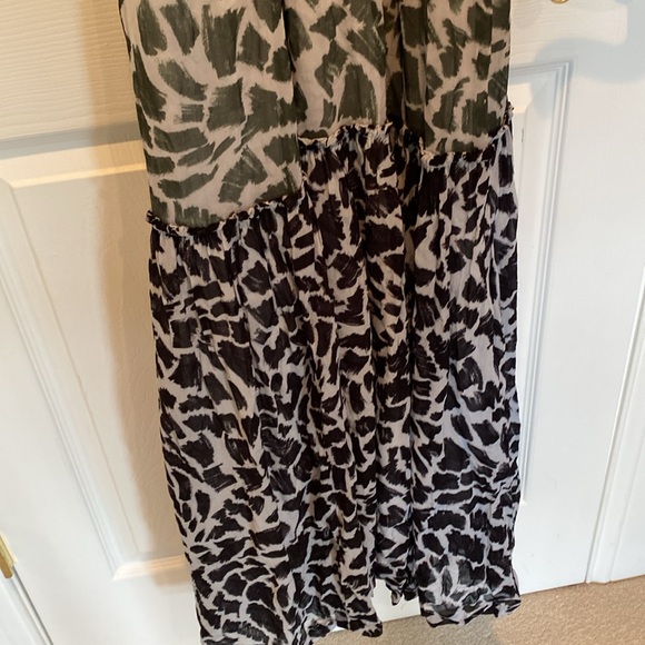Maeve for Anthropologie animal print tiered maxi dress Sz M Medium New - Picture 3 of 5